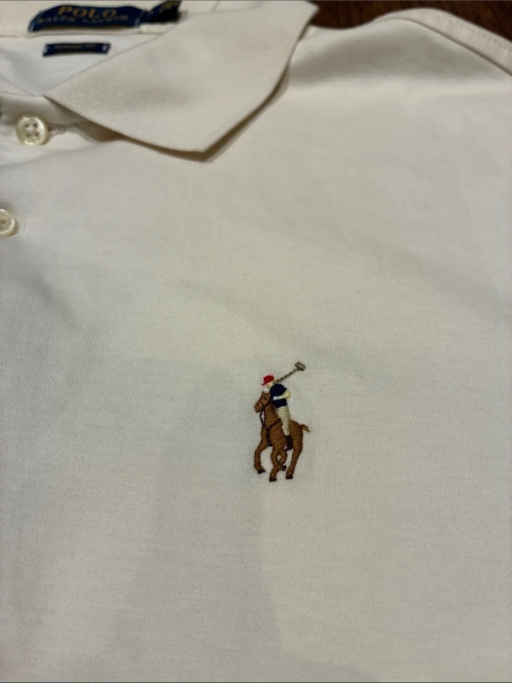 Polo by Ralph Lauren Men's Off-White Short Sleeve Polo